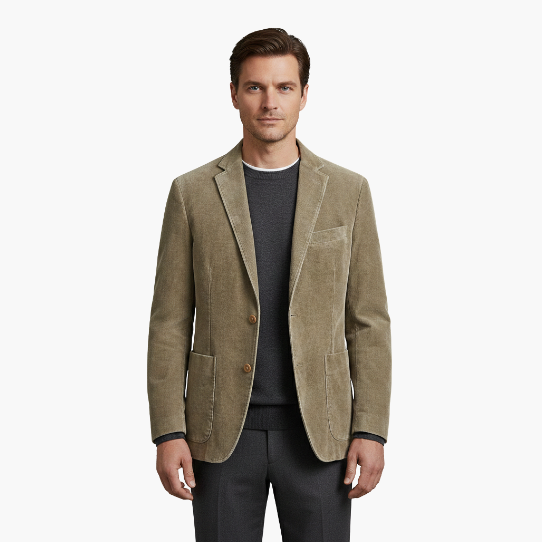 Veste homme avec revers cranté et boutons avant