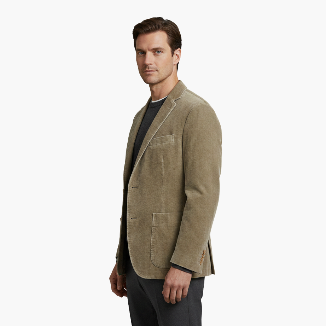 Veste homme avec revers cranté et boutons avant