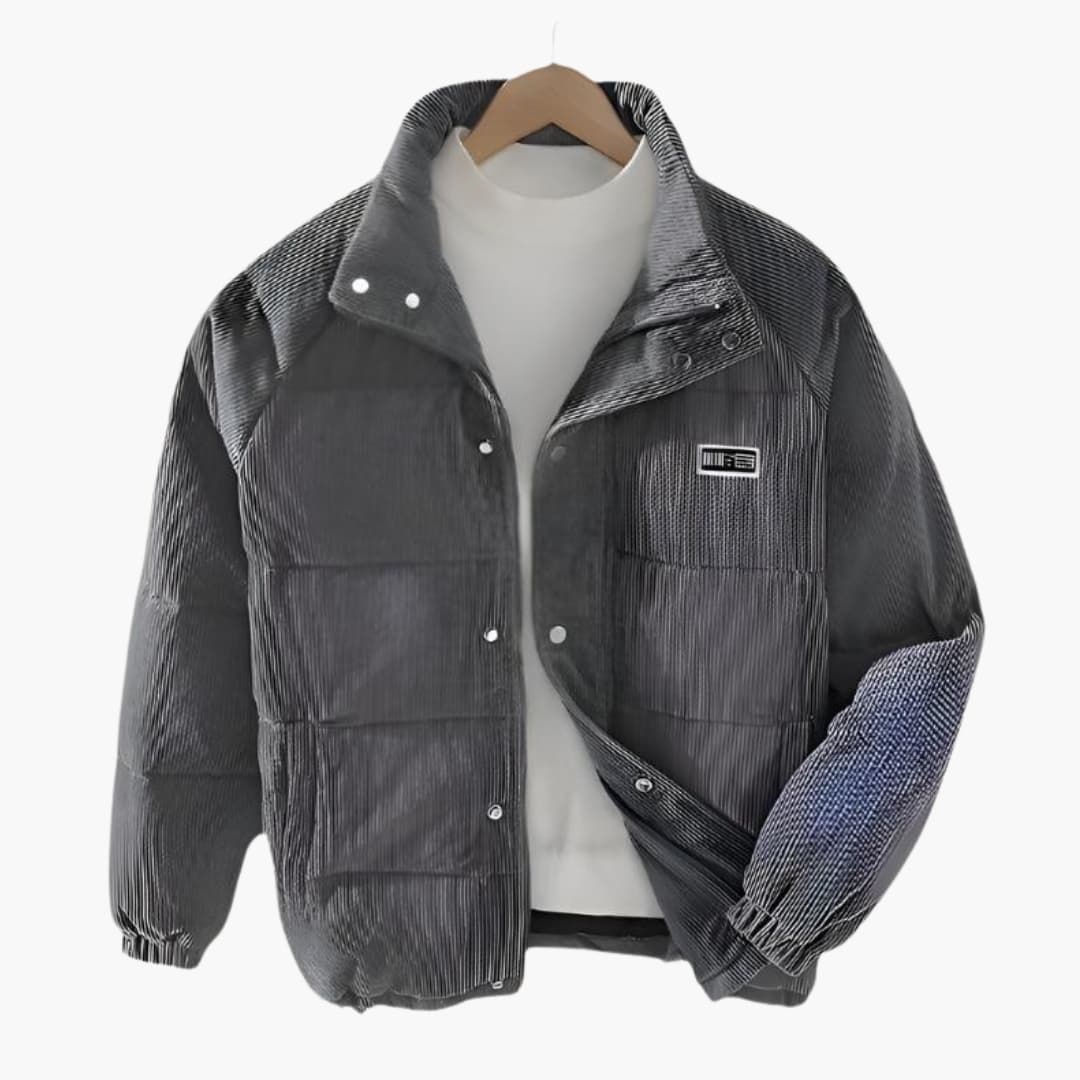 Veste homme avec surface côtelée et doublure intérieure