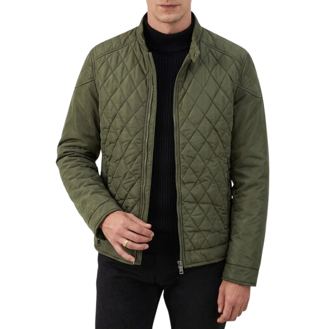 Veste homme matelassée avec fermeture à pressions