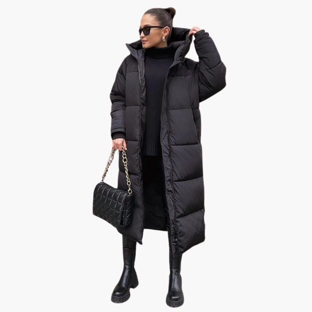 Veste longue matelassée pour femme