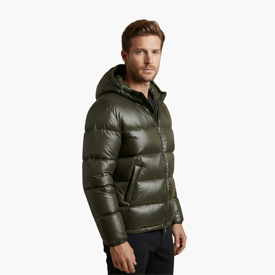 Veste matelassée homme avec capuche et doublure matelassée