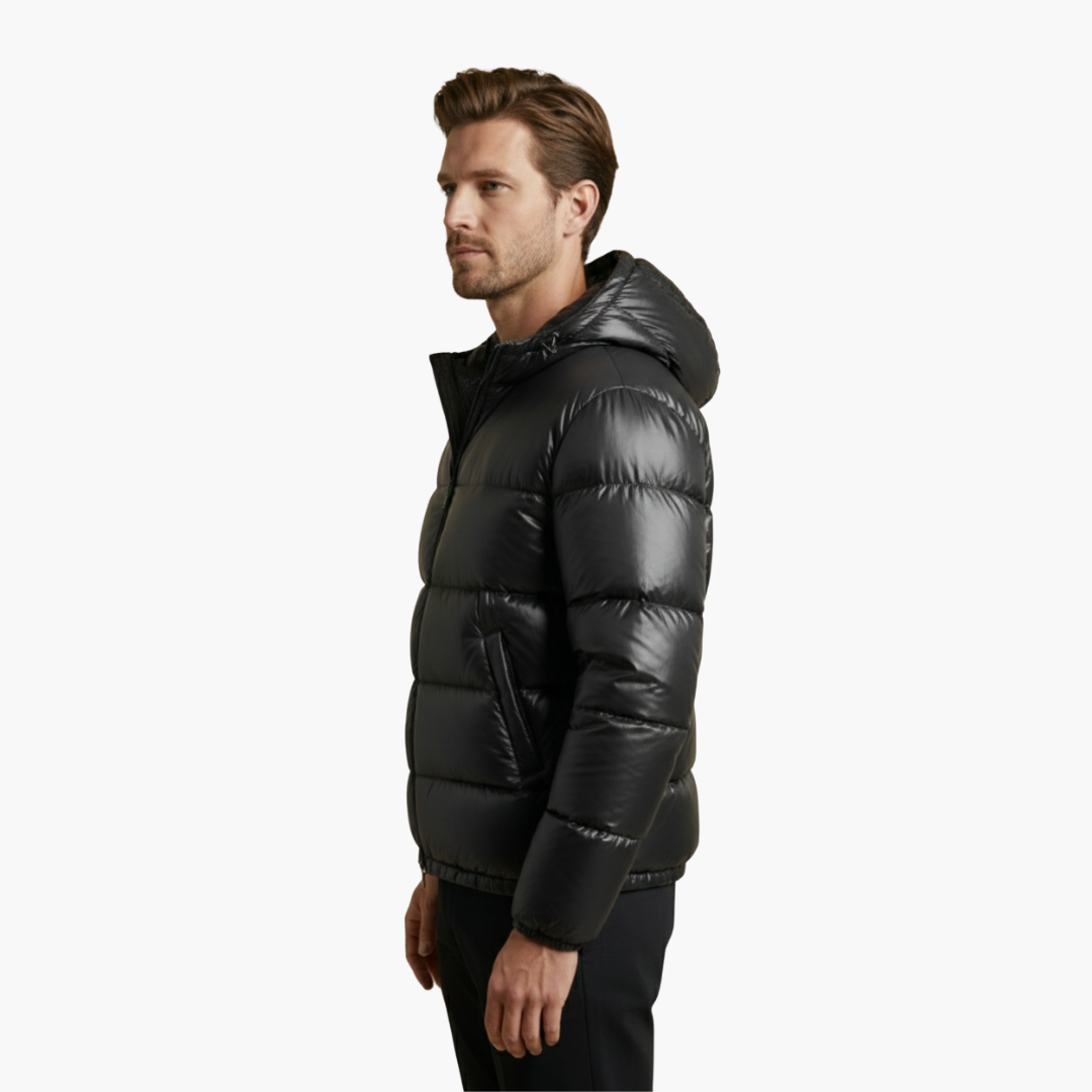 Veste matelassée homme avec capuche et doublure matelassée