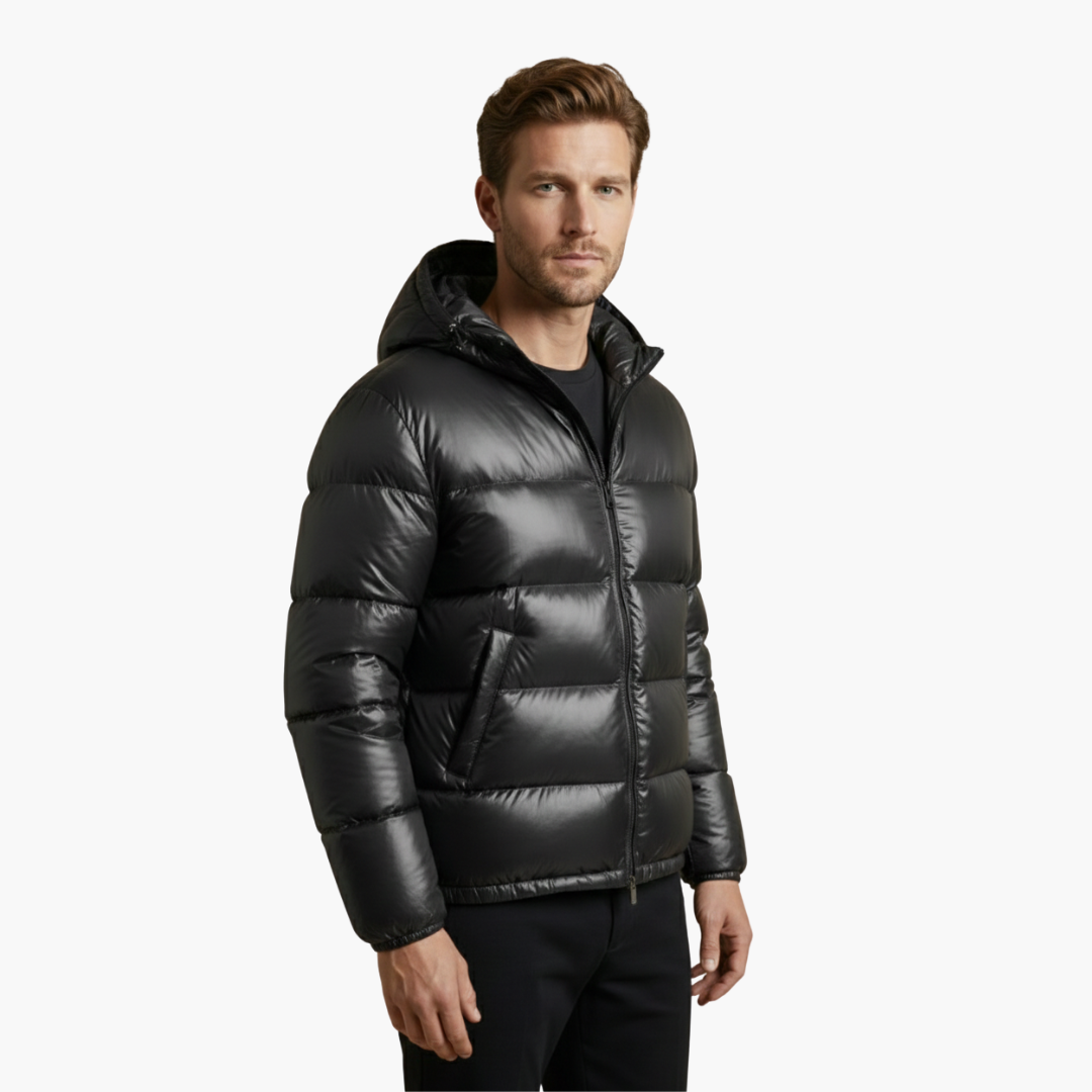 Veste matelassée homme avec capuche et doublure matelassée