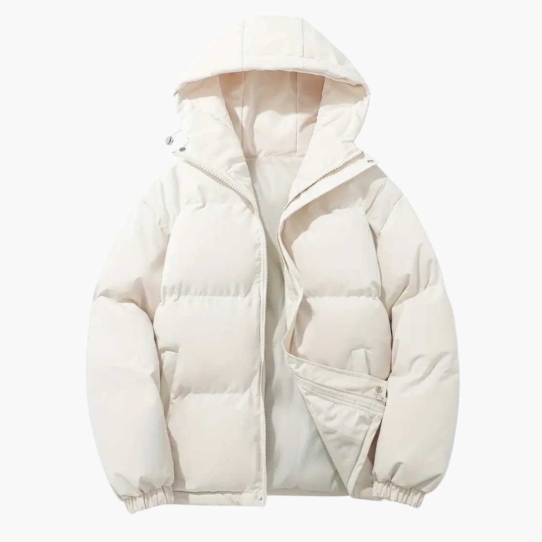 Veste matelassée homme avec capuche et fermeture zippée