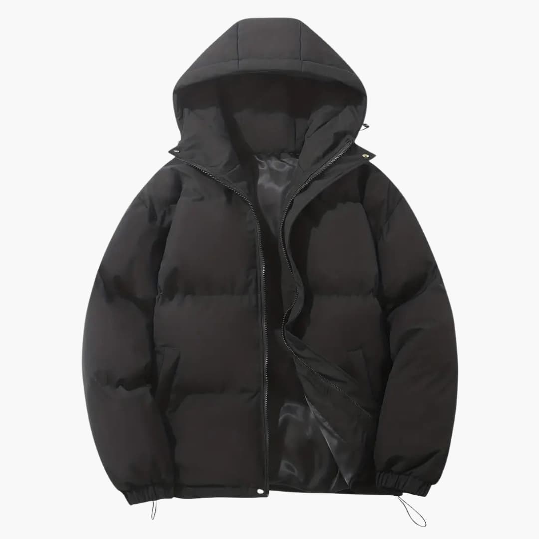 Veste matelassée homme avec capuche et fermeture zippée