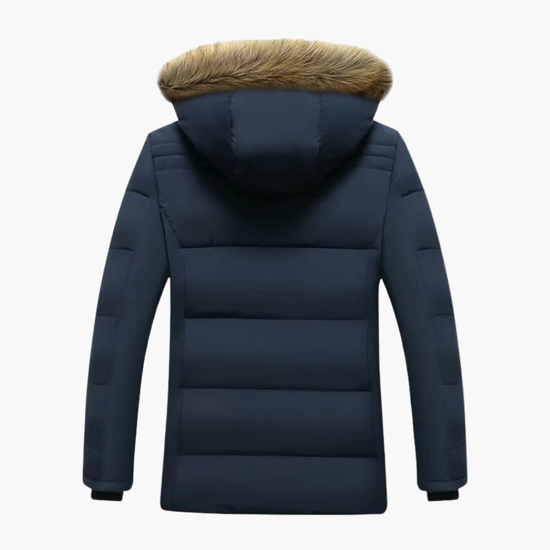 Casaco parka homem com capuz forrado