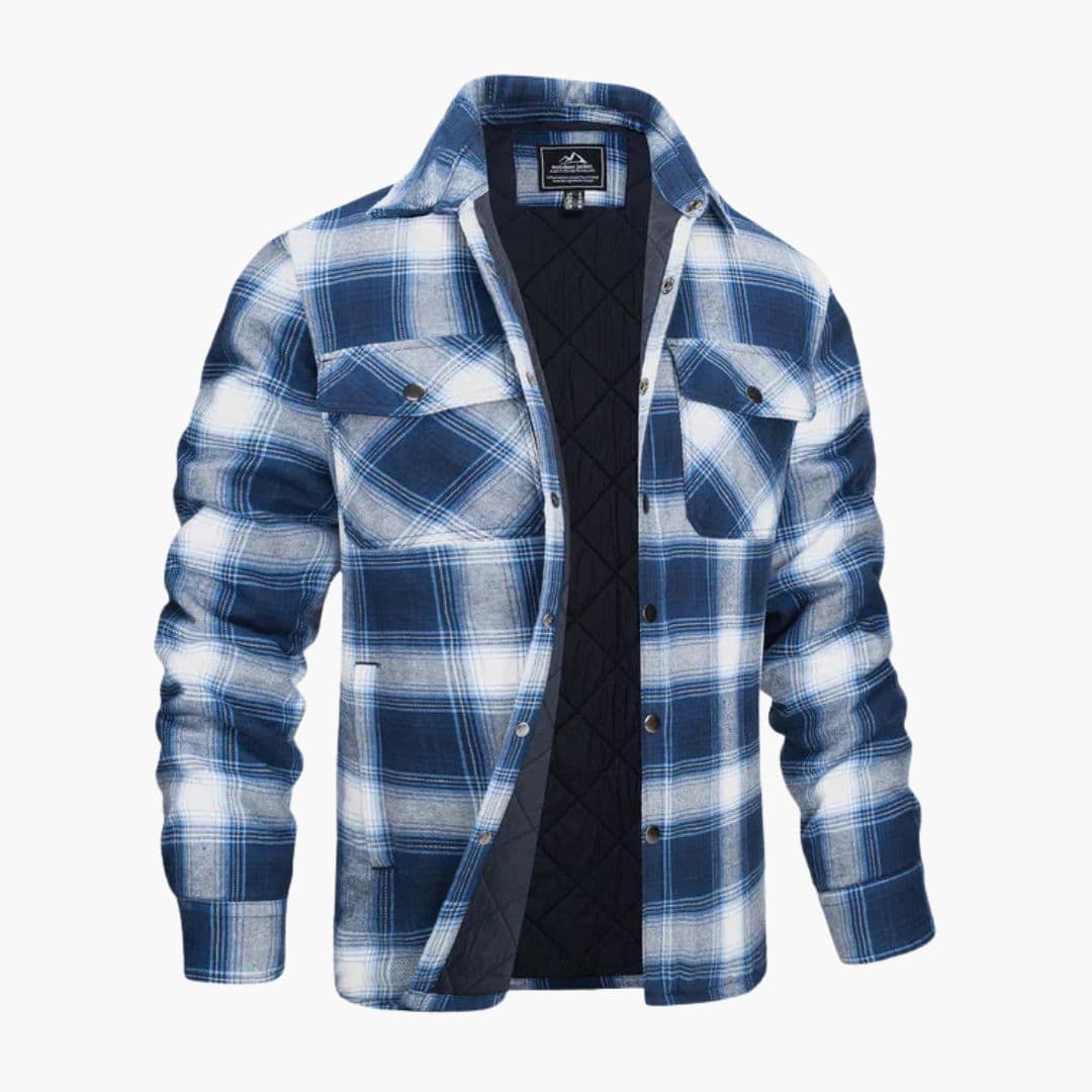 Camicia overshirt da uomo in flanella con bottoni