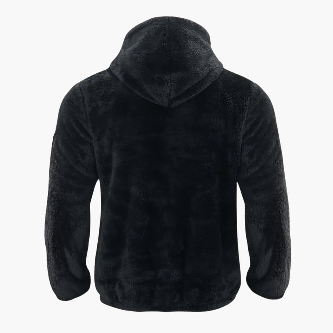 Giacca teddy uomo con cappuccio e chiusura lampo
