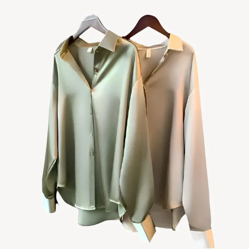 Chemise femme toucher doux | Col classique et patte boutonnée | Coupe moderne polyvalente jour soir